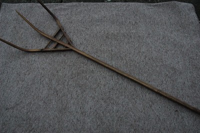 459. Wooden 3 pronged barley fork (rare)
