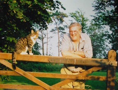 Peter Charles and cat