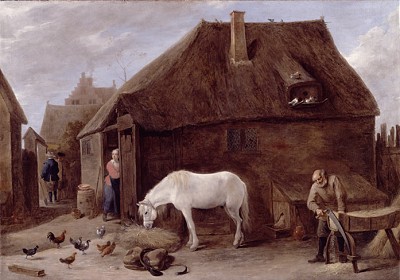 David Teniers II (1610-1690), "The Chaff Cutter", Dulwich Picture Gallery